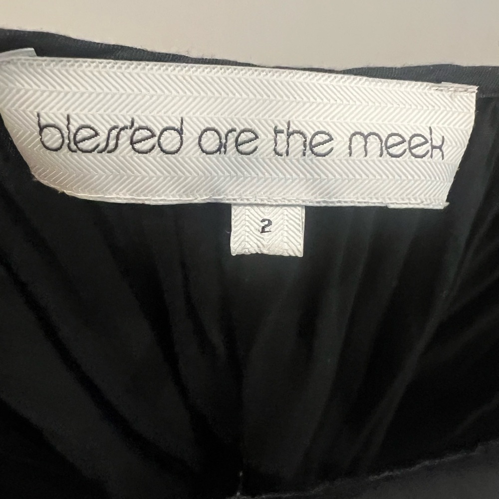 Blessed are the meek Elegant Black Lace Women's Top - Picture 5 of 5